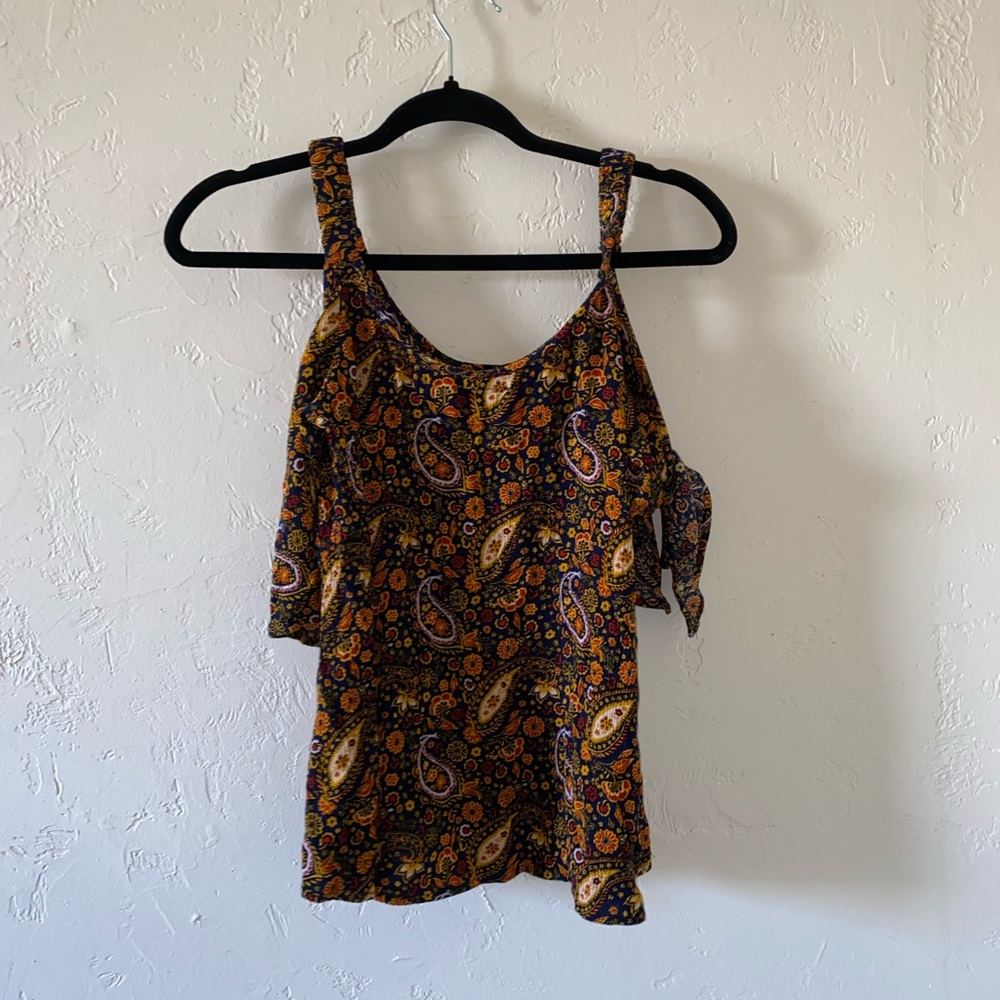 Shyanne cold shoulder paisley blouse - Picture 3 of 5